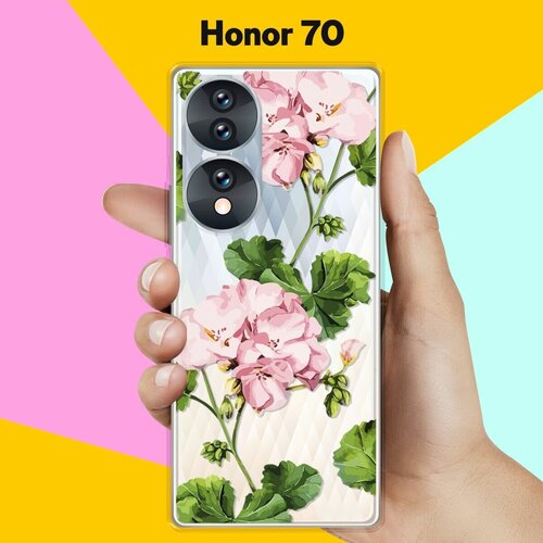 Силиконовый чехол на Honor 70 Пионы / для Хонор 70 силиконовый чехол нежные пионы на honor 70 хонор 70