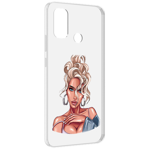 Чехол MyPads красивая-блондинка женский для UleFone Note 10P / Note 10 задняя-панель-накладка-бампер