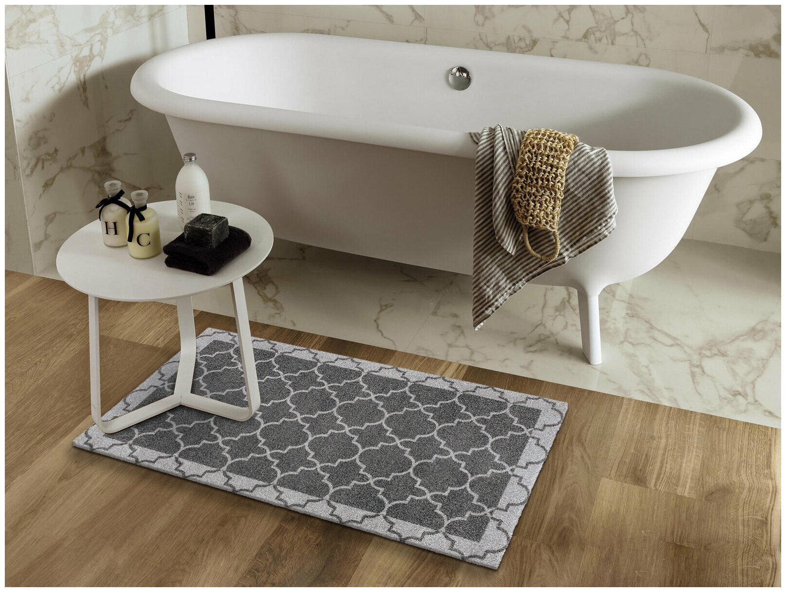 Коврик для ванной, интерьерный прикроватный коврик , универсальный коврик WASH and DRY 64*118 (004) - фотография № 1