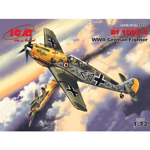 Сборная модель ICM Германский истребитель Мессершмидт Bf 109E-4 1:72 (72132) германский истребитель bf 109f 4 1 48