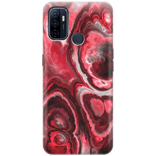 фото Ультратонкий силиконовый чехол-накладка для oppo a53 / a32 с принтом "гранатовые краски" gosso