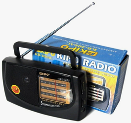 Радио/Радиоприемник/Переносной/Качественный/Компактный/Работа от сети и батареек