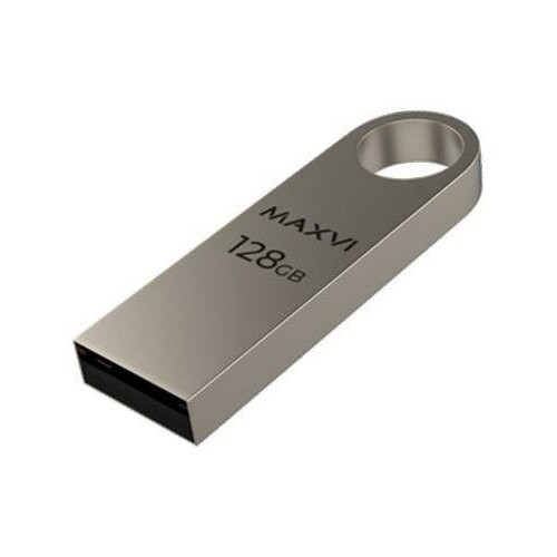 USB флеш-накопитель Maxvi 128GB (FD128GBUSB20C10MK) Серебристый usb флеш накопитель maxvi 128gb metallic silver fd128gbusb20c10mr