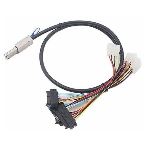 кабель sff 8088 → 4x sff 8482 sas 15 pin molex 100 см Кабель SFF-8088 → 4x SFF-8482 SAS 15-Pin Molex, 100 см