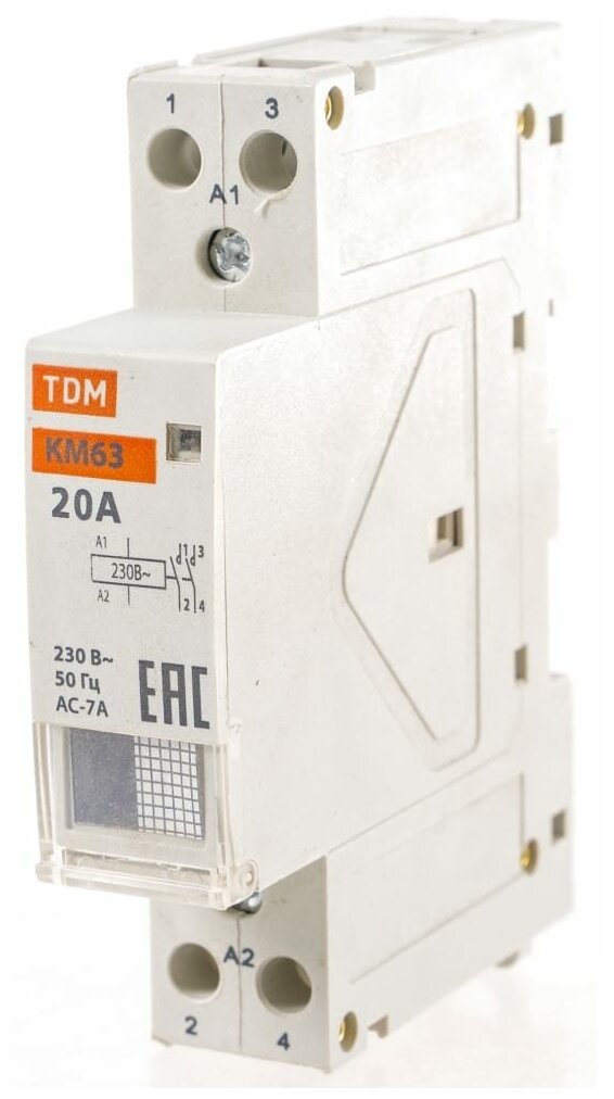 Модульный контактор TDM ЕLECTRIC SQ0213-0001 20А - фотография № 2