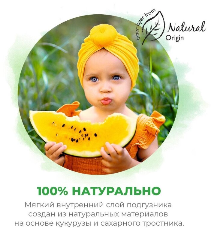 Подгузники SYNERGETIC Pure&Nature 3 / MIDI 49шт/уп