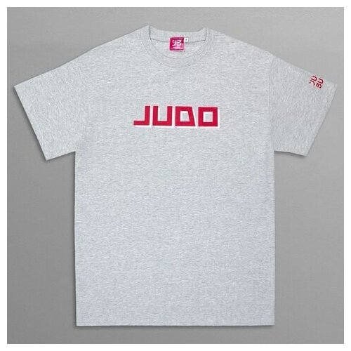 Серая футболка JUDO BURO/ дзюдо бюро с принтом JUDO