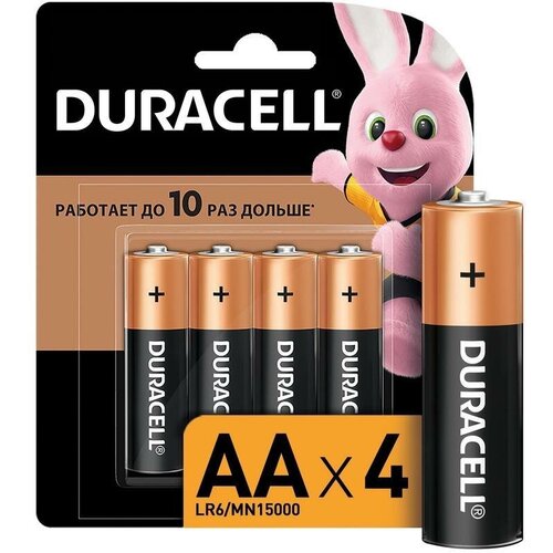 Батарейка Duracell Basic AA/LR06-4BL (1.5 В) алкалиновая (блистер, 4шт.) (81480360), 12 уп. батарейка duracell lr06 aa блистер 4шт