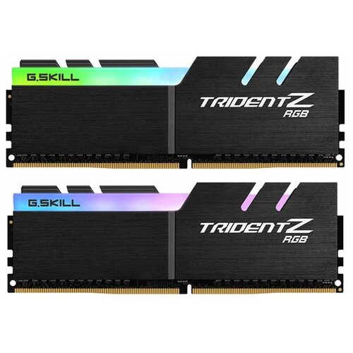 Оперативная память G.SKILL Trident Z RGB 32 ГБ (16 ГБ x 2 шт.) DDR4 DIMM CL16 F4-3200C16D-32GTZR модуль памяти ddr4 16gb 2 8gb g skill f4 3200c16d 16gtzb trident z pc4 25600 3200mhz cl16 xmp 1 35v