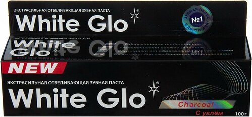 White Glo / Зубная паста Wgite Glo Отбеливающая с углем 100г 3 шт