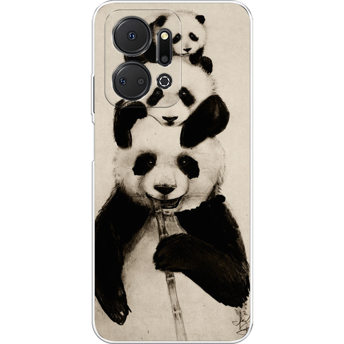 Силиконовый чехол на Honor X7A / Хонор Х7А Семейство панды силиконовый чехол на honor play хонор плэй семейство панды