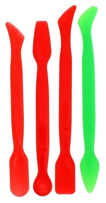 Стеки для лепки Calligrata, 4 штуки, цветные, пакет с подвесом