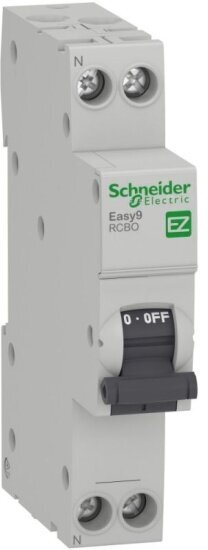 Дифференциальный автомат Systeme Electric (schneider Electric) SCHNEIDER ELECTRIC EASY9 1П+Н 16A 10MA 4,5кА C АС, 18 мм