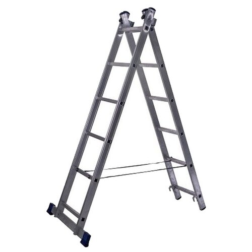 Лестница тундра, двухсекционная, алюминиевая, 8 ступеней