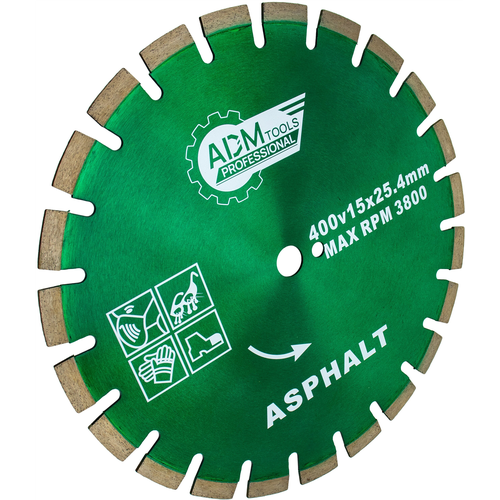 Диск алмазный отрезной ADM Tools Professional Asphalt 400х15х25,4мм