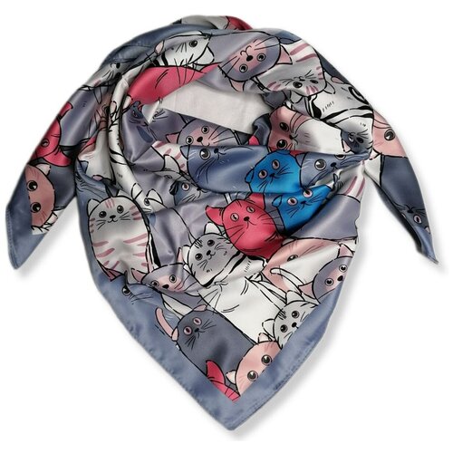 фото Платок ls dulаnna,87х87 см, серебряный, серый