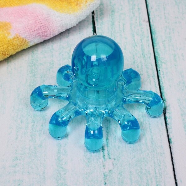 Массажер для тела «Octopus» 9*9*7 см, голубой - фотография № 2