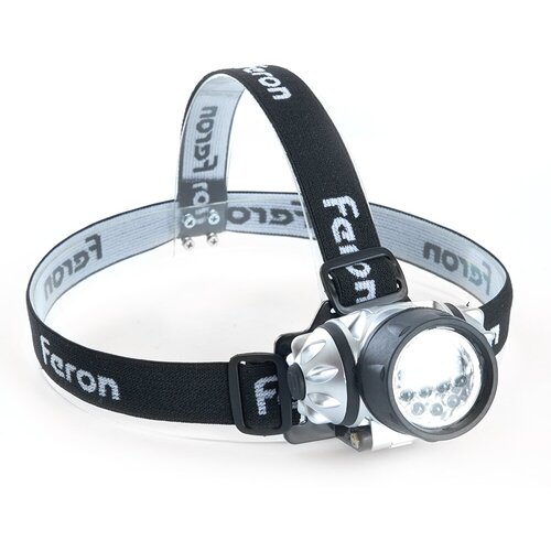 фото Фонарь налобный светодиодный, работающий от батареек 3*aaa, 3w 14leds, ip44, пластик, th2304 feron