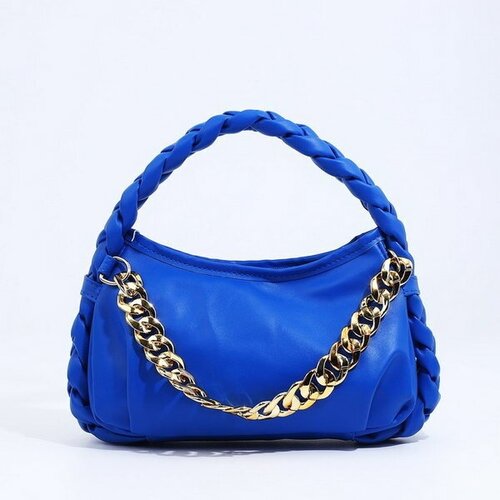 фото Сумка багет сима-ленд, синий, золотой