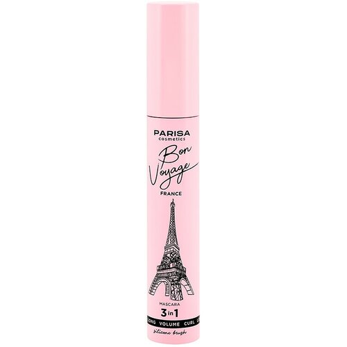 Тушь для ресниц `PARISA` BON VOYAGE france 3in1 curl volume long