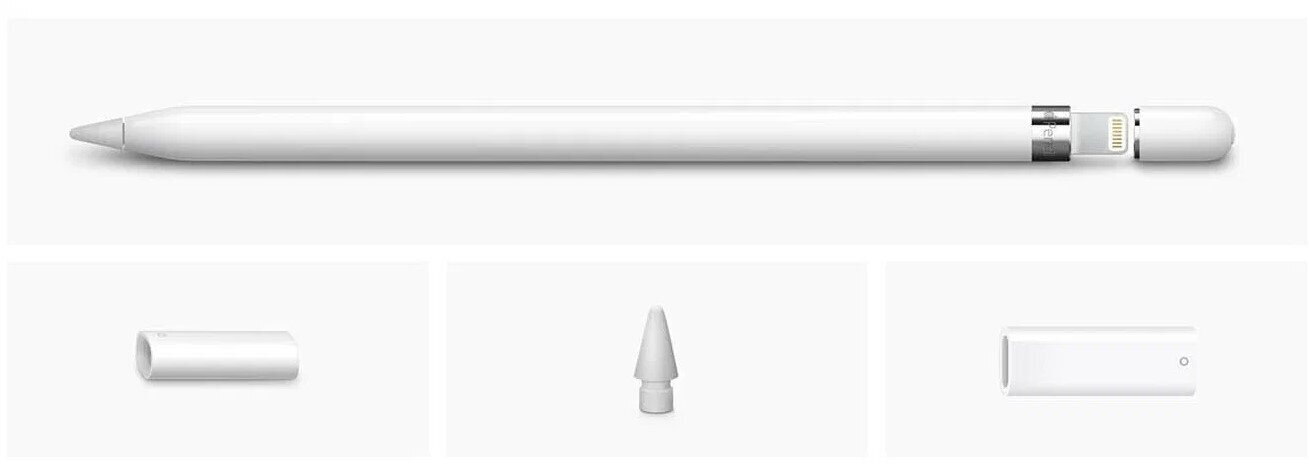 Стилус Apple Pencil (1-го поколения) с USB-C to Apple Pencil адаптером (MQLY3)