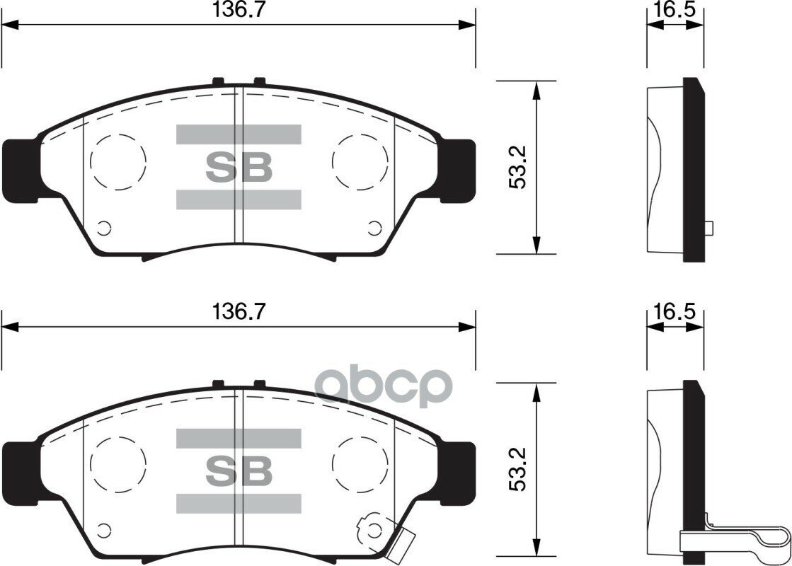 Колодки Тормозные Suzuki Liana 02> Передние Sangsin brake арт. SP1541