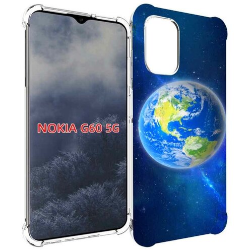 Чехол MyPads Планета-Земля для Nokia G60 5G задняя-панель-накладка-бампер чехол mypads планета земля для nokia c21 plus задняя панель накладка бампер