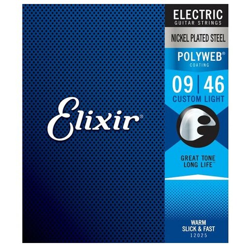 Струны для электрогитары Elixir 12025 POLYWEB