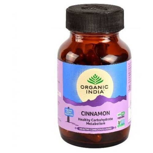 фото Cinnamon organic india ( корица, здоровый углеводный обмен, органик индия) 60 кап