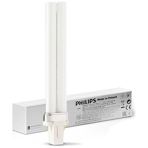 Ультрафиолетовая лампа для фототерапии PHILIPS PL-S 9W/01/2P 1CT/6X10BOX, G23 (2 штыря