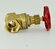 Задвижка клиновая латунная 1/2" (15мм) Euros, 16бар, 130°C