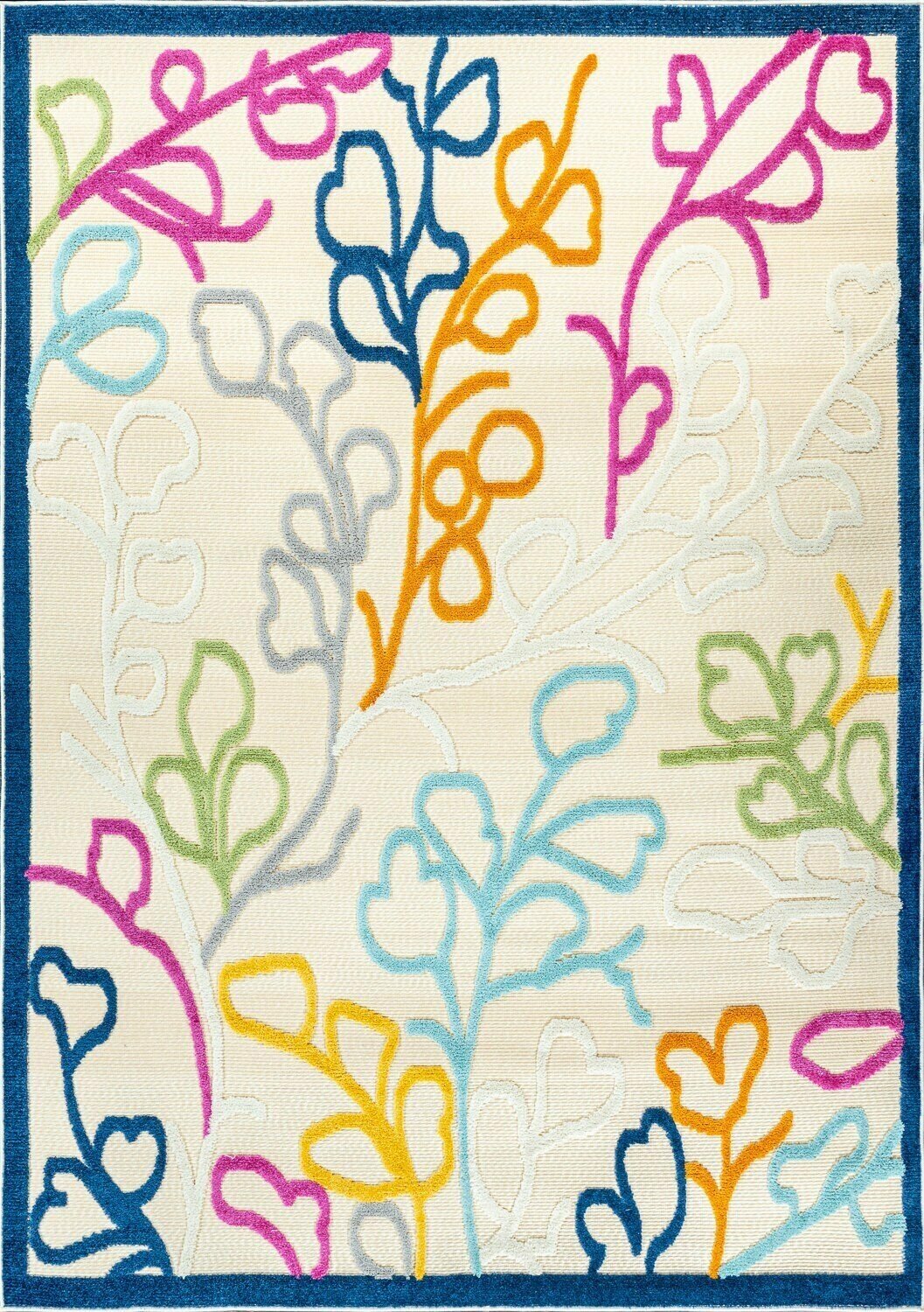 Ковер коллекции VIVA LA DACHA CP16A-CREAM-DBLUE 100 x 200 - фотография № 1