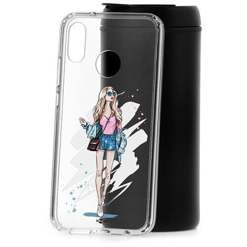 фото Чехол на huawei p20 lite kruche print fashion girl кruче