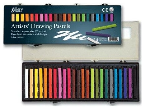Пастель сухая Mungyo Drawing для рисования 24 цвета в пластиковой коробке