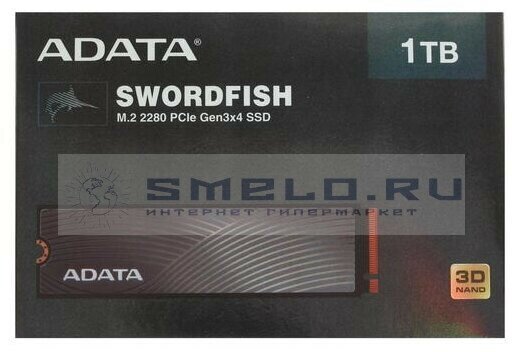 SSD накопитель A-DATA Wordfish 1ТБ, M.2 2280, PCI-E x4, NVMe - фото №5