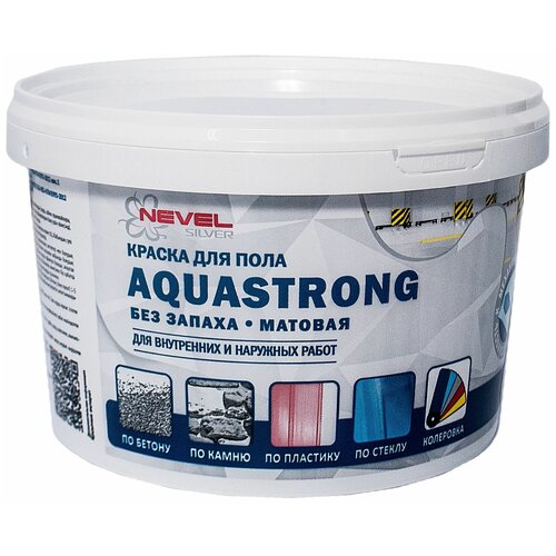 Краска для пола Aquastrong 2 кг цвет серый лак для бетона aquastrong 1 кг
