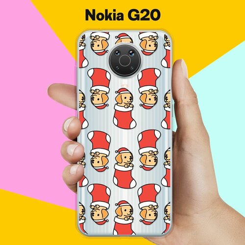 Силиконовый чехол на Nokia G20 Узор новогодний / для Нокия Джи20 силиконовый чехол на nokia g20 узор 6 для нокия джи20