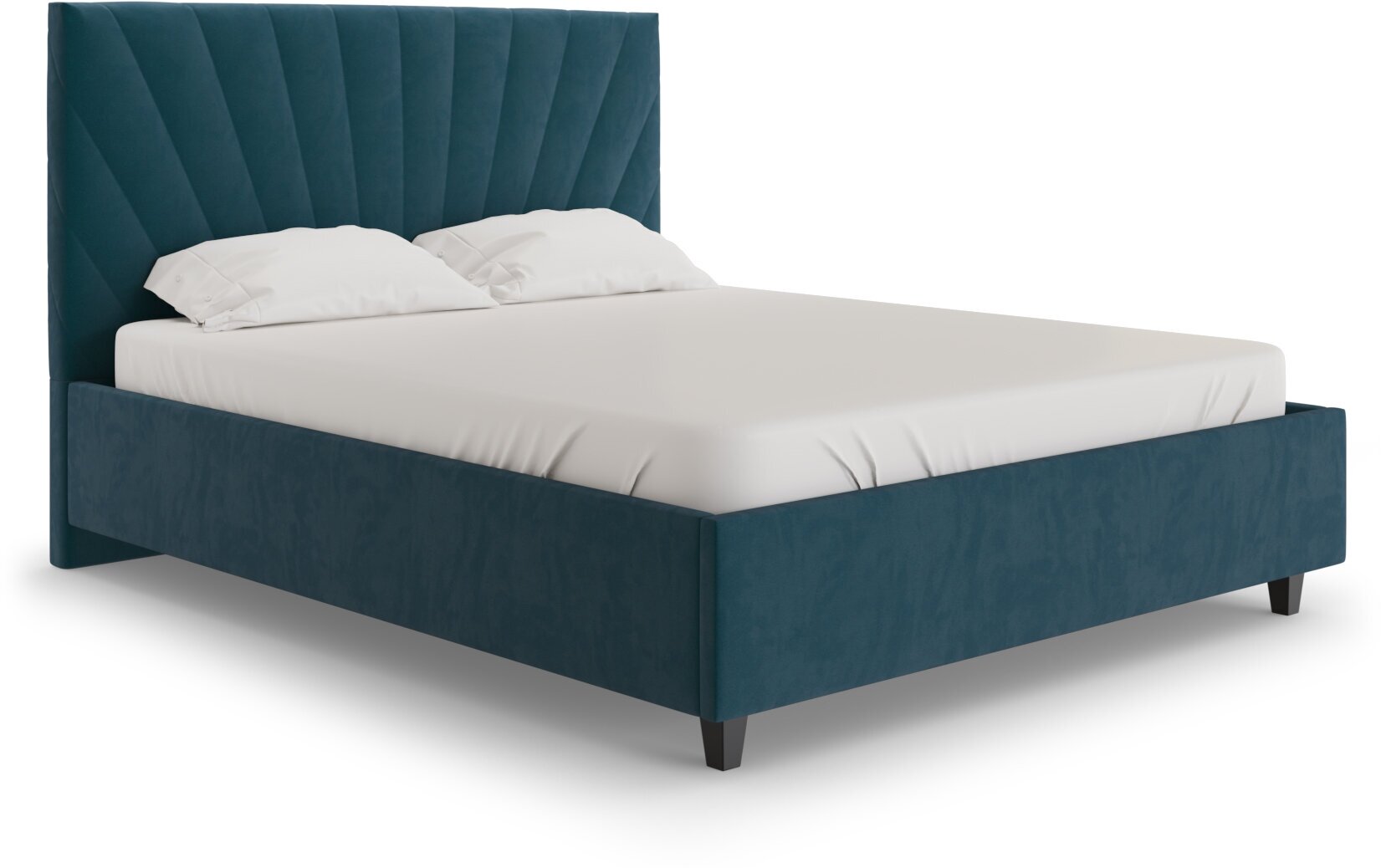 Кровать с подъемным механизмом Первый Мебельный Арно Синий, велюр 160х200 см