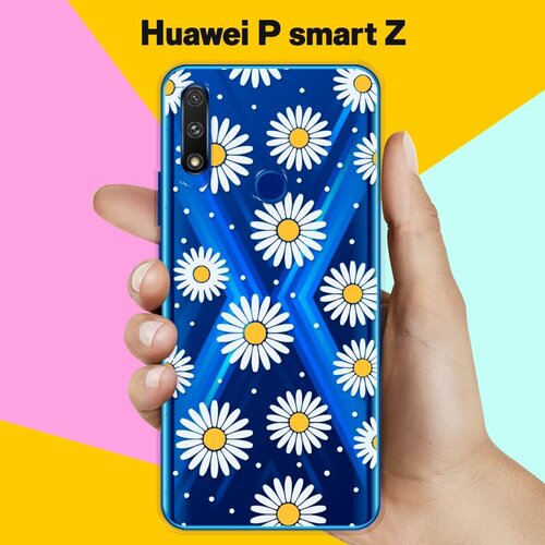 Силиконовый чехол Ромашки на Huawei P smart Z силиконовый чехол полет бабочек на huawei p smart z хуавей п смарт z