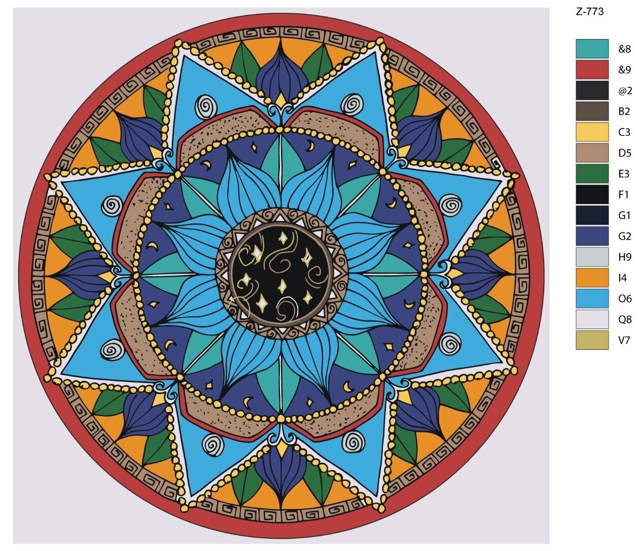 Картина по номерам Z-773 "Мандала" 40x40