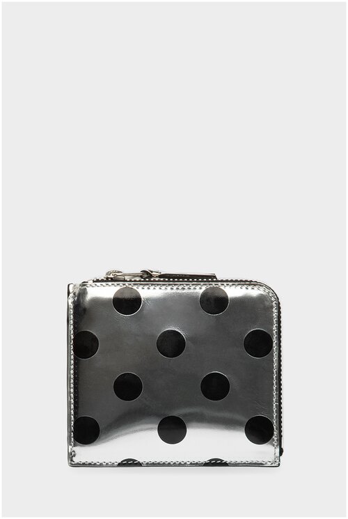 Кошелек Comme des Garcons Wallet, фактура тиснение, черный, серебряный