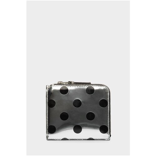 Кошелек Comme des Garcons Wallet, фактура тиснение, черный, серебряный