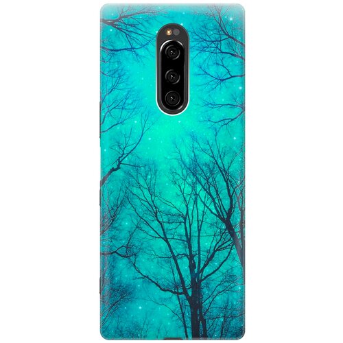 фото Re:pa накладка transparent для sony xperia 1 с принтом "голубое небо в ветках"