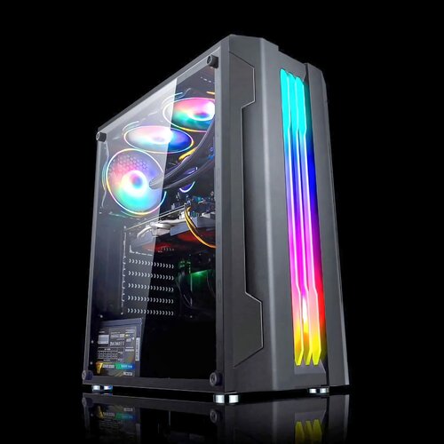 Корпус ПК Evesky 3 вентилятора с RGB подсветкой саморез вентилятора в корпус пк m5x8mm 100 штук