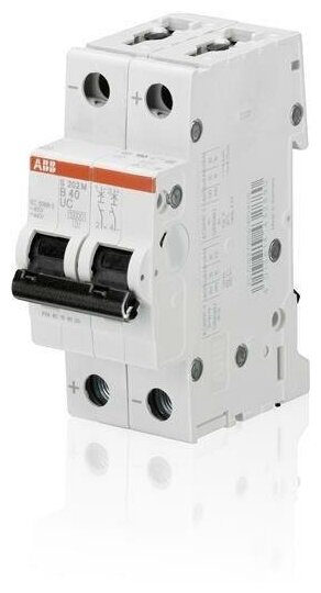 2CDS272061R0164 Автоматический выключатель ABB S202M 16А 2п C, 10 кА, S202M-C16UC