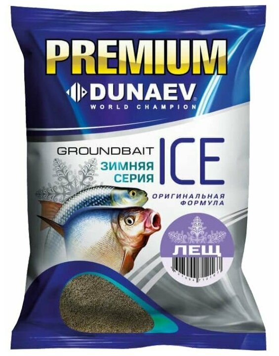 Прикормка зимняя Dunaev ICE PREMIUM Лещ 0.9 кг / новинка / Прикормка Дунаев / Ловля со льда / Зимняя рыбалка / Производство Россия