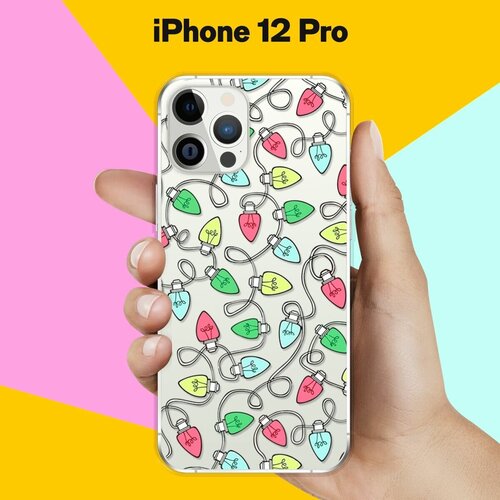 Силиконовый чехол новогодний Гирлянда на Apple iPhone 12 Pro