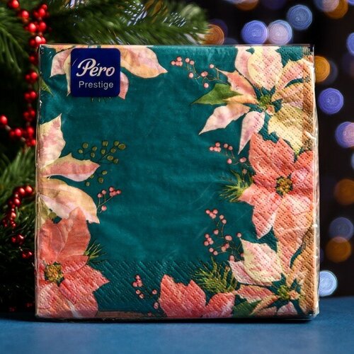 Салфетки бумажные Перышко Prestige 33х33 