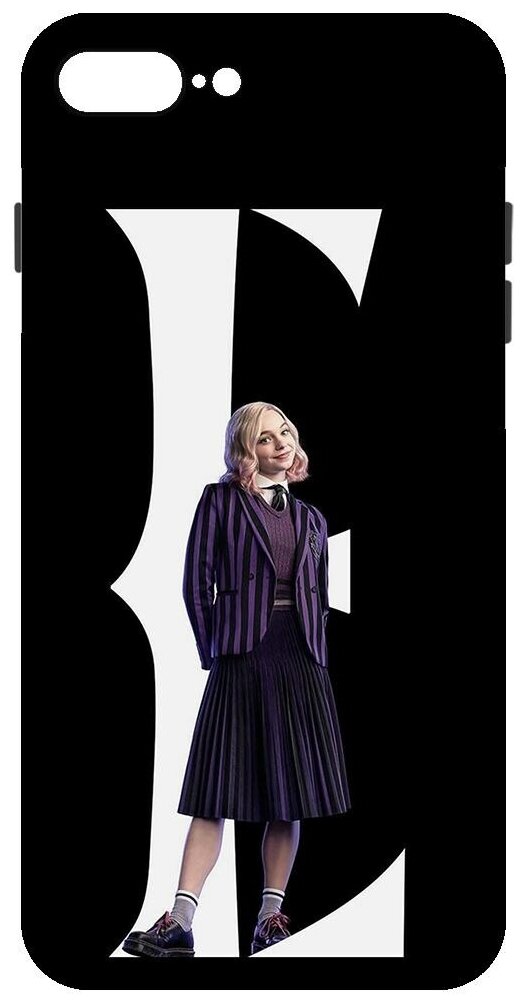 Чехол-накладка Krutoff Soft Case Уэнсдей Аддамс - Энид для iPhone 7 Plus/8 Plus черный