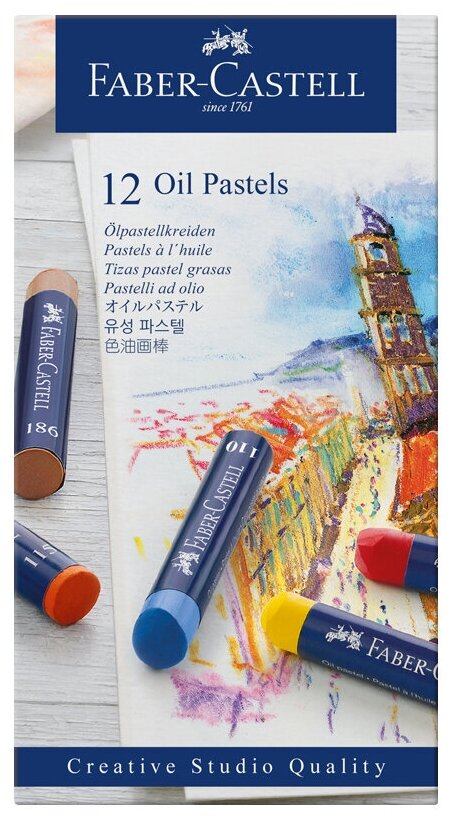 Пастель масляная 12 цв. Faber-Castell Oil Pastels, карт. кор.